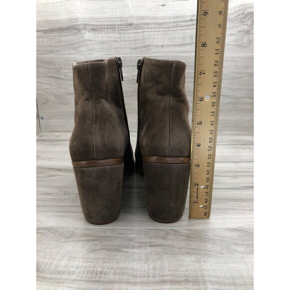 1 State Ankle Boots Women's 8.5 Paven Brown Suede Side Zip Booties - Picture 8 of 11